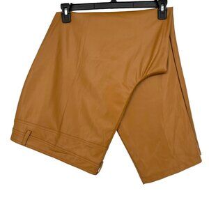 Halogen Faux Leather Pants Camel Brown Tan Size 24W NWOT